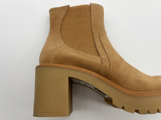 หัวกลม outsole TPR ชิ้นเดียว， หนังนิ่มหนังนิ่มผู้หญิงบู๊ทส์， ไม่มีการออกแบบที่ยืดหยุ่นซิป