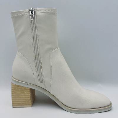 Soft Stitching ผู้หญิงรอบ Toe หนังข้อเท้ารองเท้าสีขาวสบาย