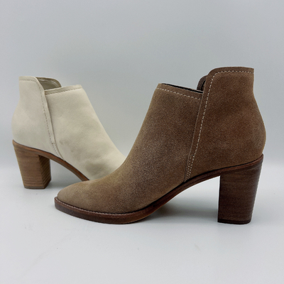 Custom Womens Leather Dress Boots Bone Soft Nappa / หนังวัวนิ่ม Upper