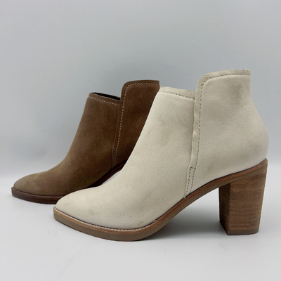 Custom Womens Leather Dress Boots Bone Soft Nappa / หนังวัวนิ่ม Upper