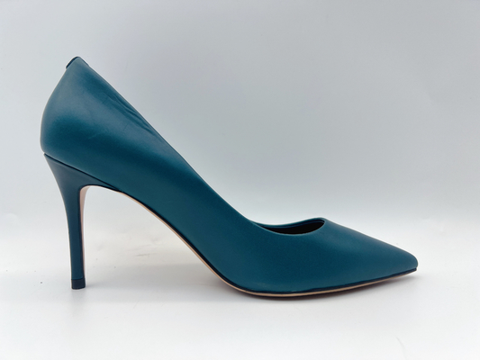 กองทัพเรือผู้หญิงปั๊มรองเท้าแหลมนิ้วเท้าปิดนิ้วเท้ากับ 5cm Stiletto