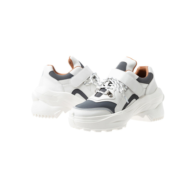 Women's White Daddy Shoes รองเท้าลำลองกีฬากันลื่น