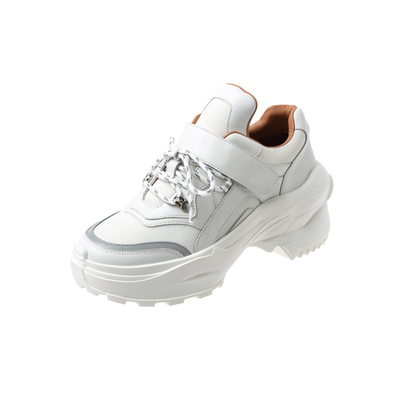 Women's White Daddy Shoes รองเท้าลำลองกีฬากันลื่น