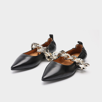ห่วงโซ่กระบวนการส่วนบุคคลตัดแต่ง Office Lady Shoe Pointed Toe