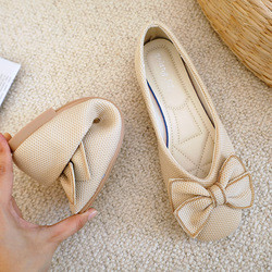รองเท้าเดินสบาย ๆ ที่ถักด้วย Soft Soled รองเท้าแตะส้นแบนน้ำหนักเบาสบาย