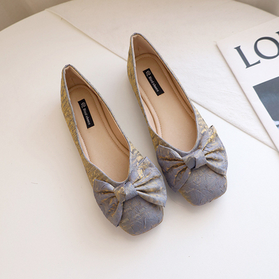 รองเท้าส้นแบน Ballerina Flats ยางสีขาว Eva Sofit สบายเสมอสำหรับผู้หญิง