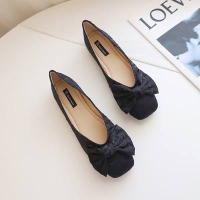 รองเท้าส้นแบน Ballerina Flats ยางสีขาว Eva Sofit สบายเสมอสำหรับผู้หญิง