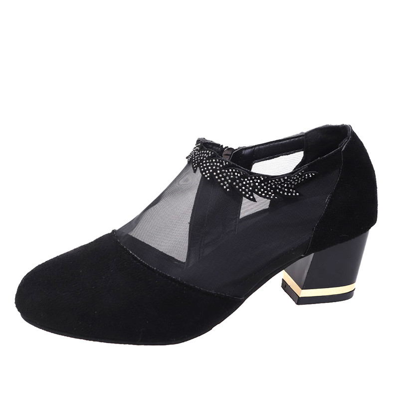 ขายส่ง รองเท้าแตะผู้หญิง Gauze กันลื่น ส้นหนา สวมทน เซ็กซี่ รองเท้าส้นสูง Wedge Platform Sandals รองเท้าเกรซ